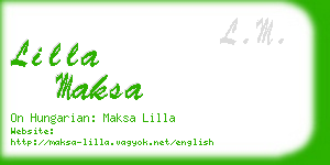 lilla maksa business card